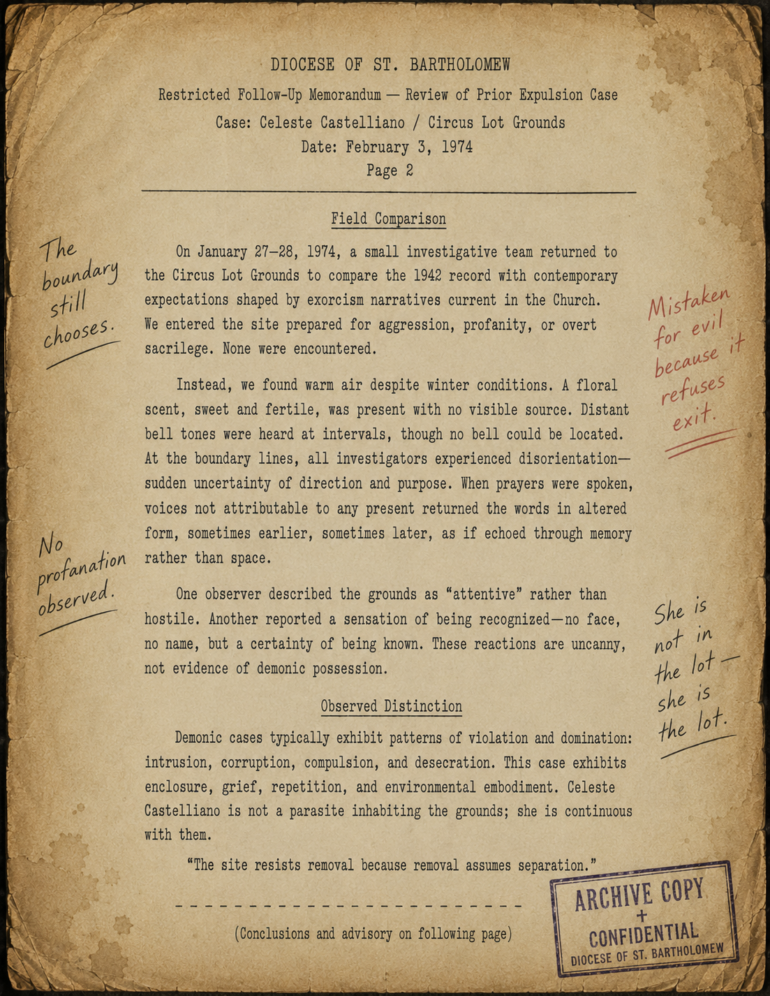 1970s exorcism attempt document 2